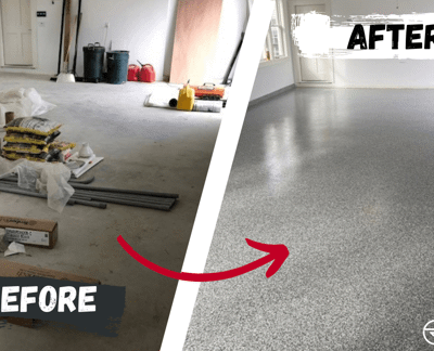 Concrete Floor Coating and Wall Organization Photo