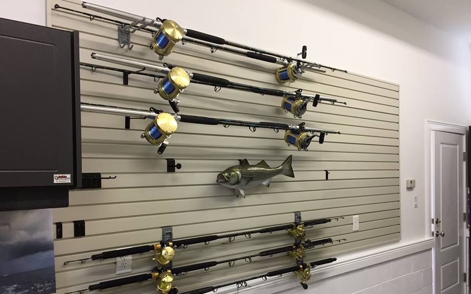 Slatwall with Fishing Rods Photo