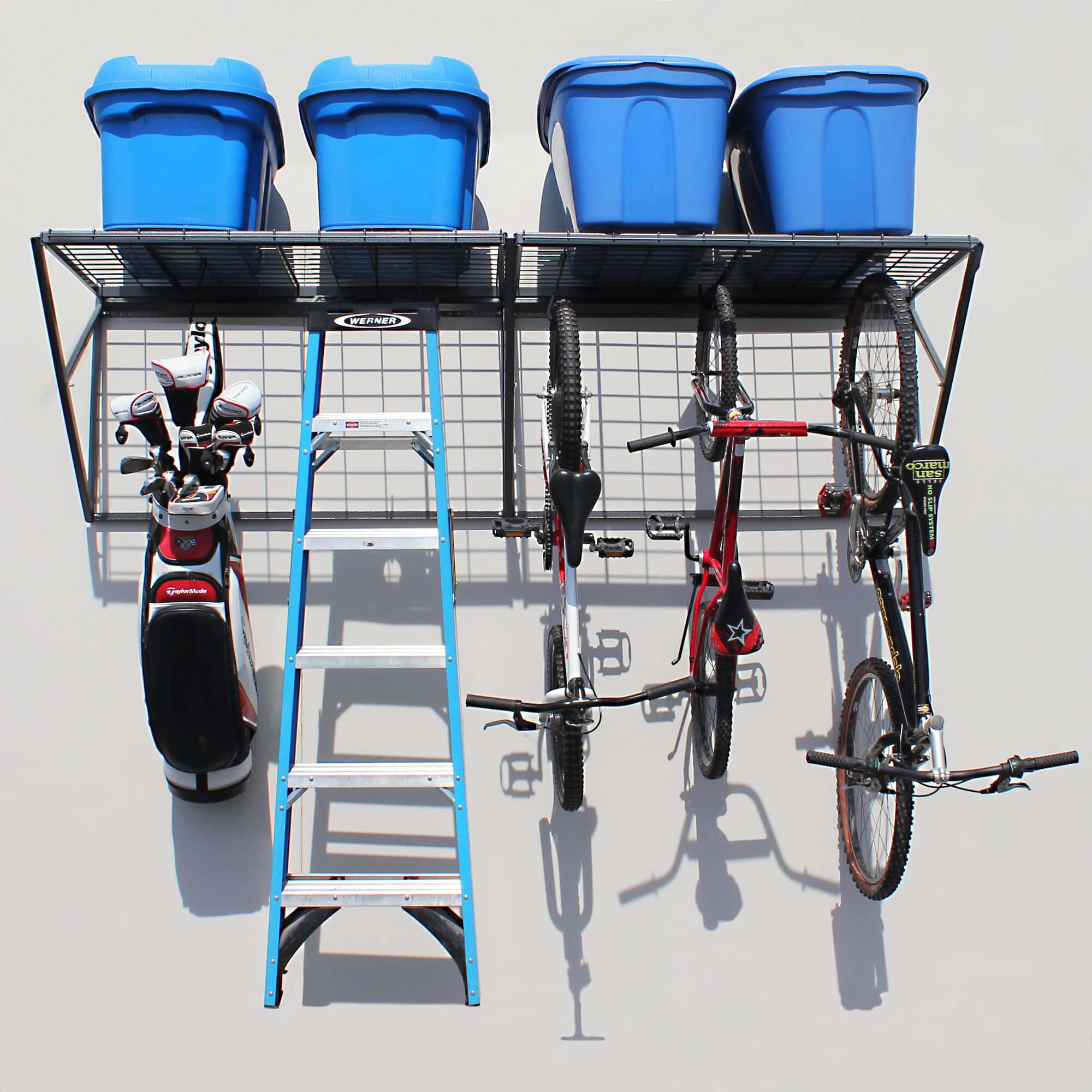 Overhead bike rack