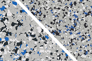 ​​Epoxy flooring flake color option - Cobalt Granite