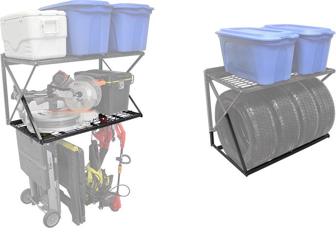 Garage storage rack options